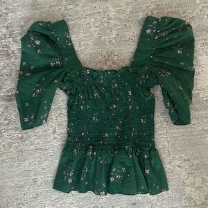 Amanda Uprichard Smocked Top